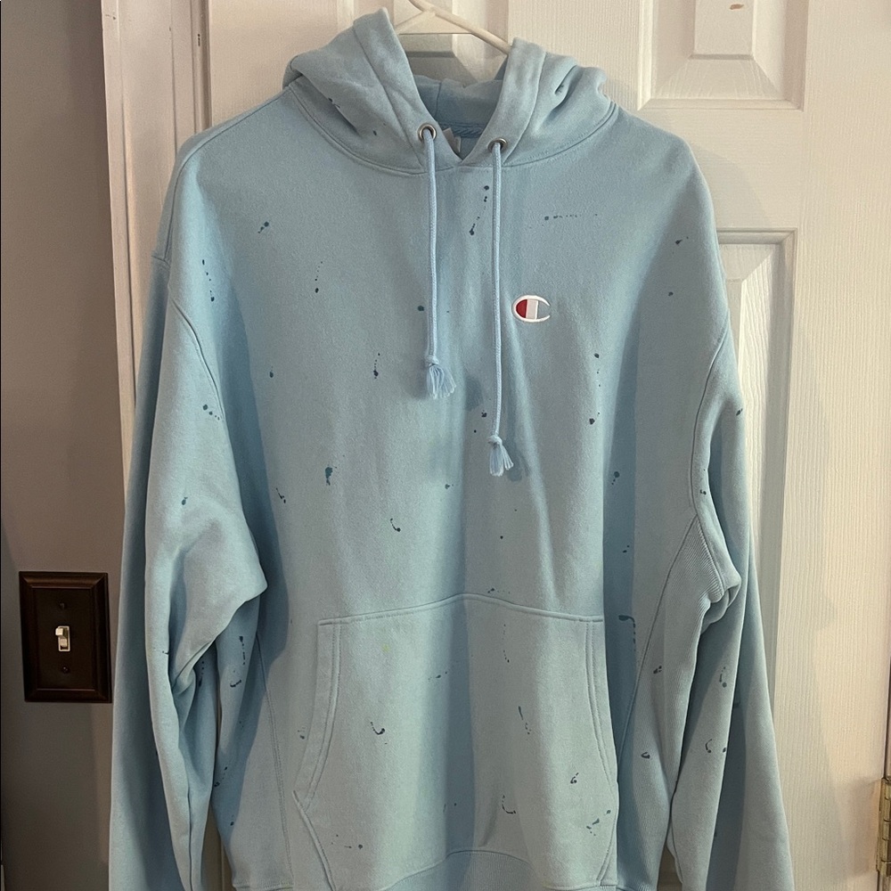 Champion Sky Blue Men's Hoodie Size Large